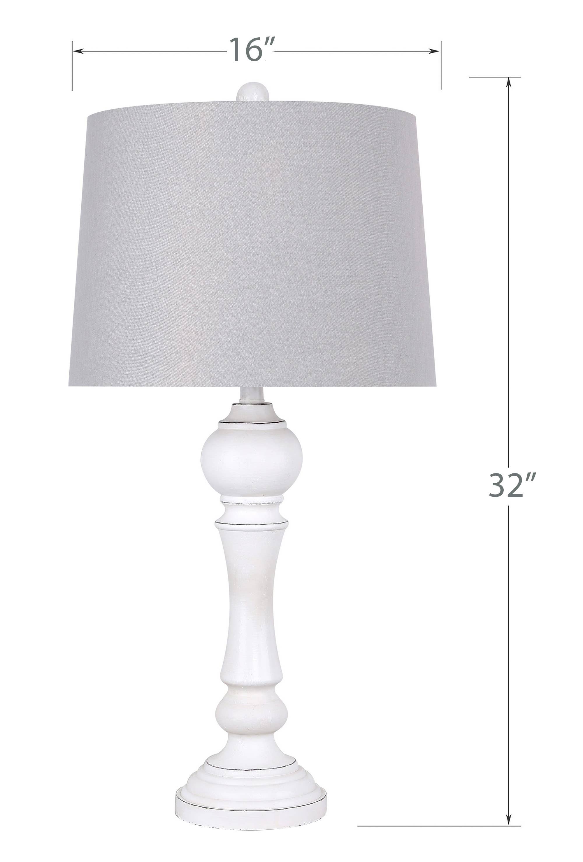 LumiSource and Grandview Gallery - Wholesale Accent/Desk Lamp - 32" Polyresin Table Lamps w/ Reclaimed Grey Finish (2 Pack)4