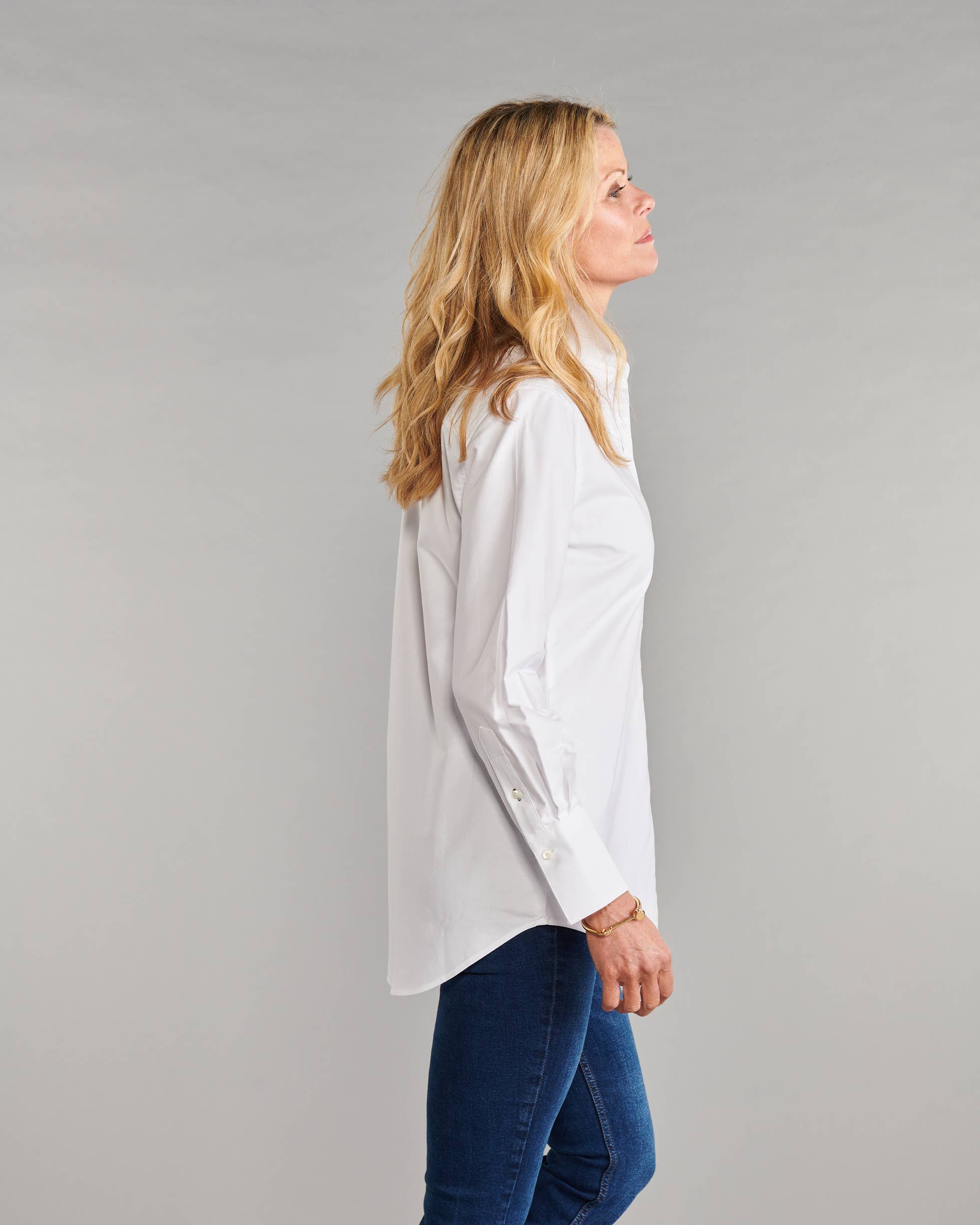 punta blanca de fácil cuidado La Camisa Mod en Pinpoint Blanco Nítido de venta al por mayor en Faire1