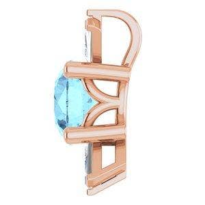 Mystiqe Boutique – wholesale Individuell berlock/hänge – 14 K Rose Aquamarine & 1\ /6 CTV diamant hänge