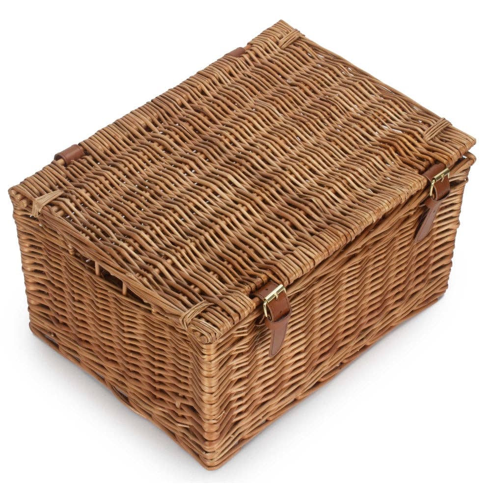 Red Hamper - Wholesale Picnic Basket - Light Steamed Windsor Wicker Picnic Basket0