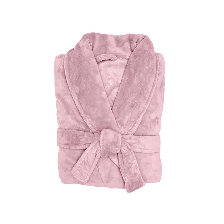 Microplush Bath Robe - Blush for wholesale by Bambury