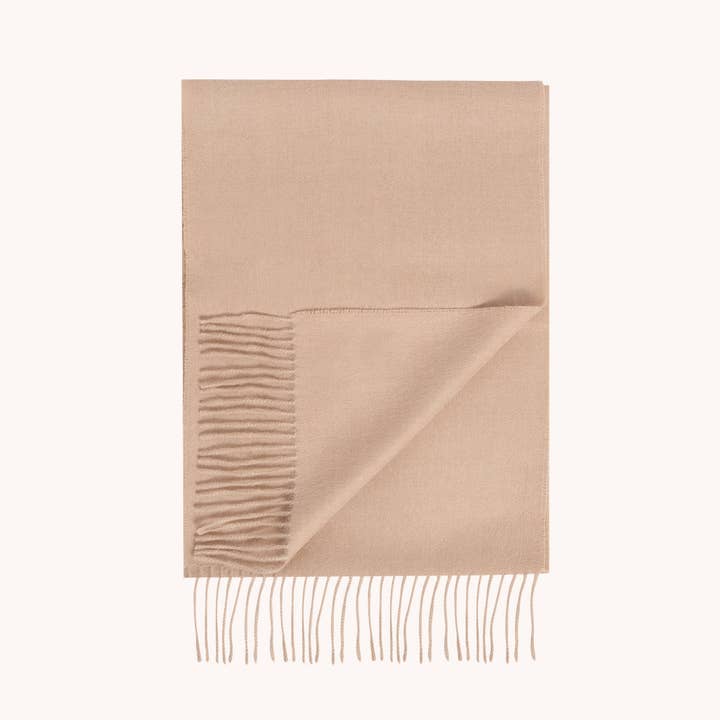 Camel Peruvian Alpaca Scarf Elegant, Soft & Sustainably Warm for wholesale by Solara Alpaca Scarves