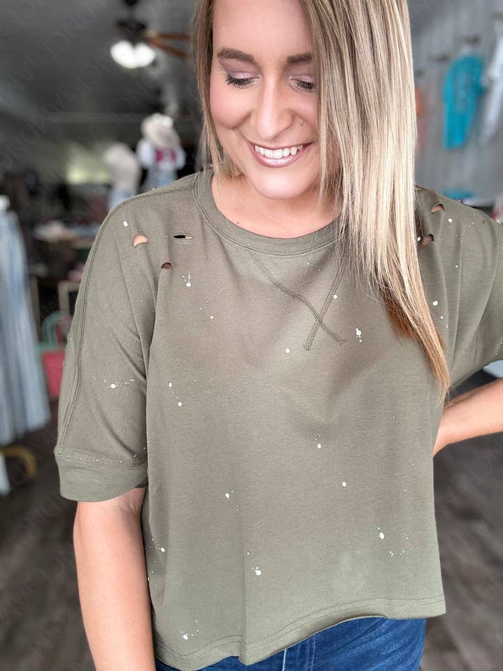 Forever3AM - Wholesale T-Shirt - Women's - Addison paint splatter and distressed tshirt11