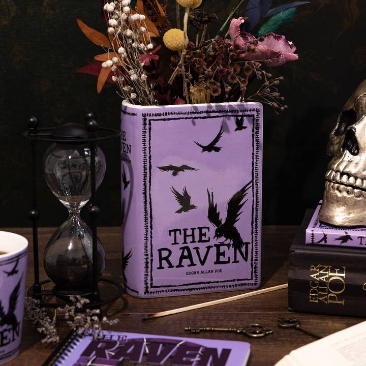 Large Book Vase, The Raven - Purple (Case Pack) for wholesale by Steel Mill & Co UK