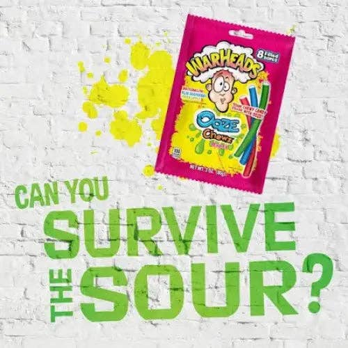 Echo Sales America - Wholesale Gummy - WARHEADS Ooze Chewz Ropes 3oz case 12ct3