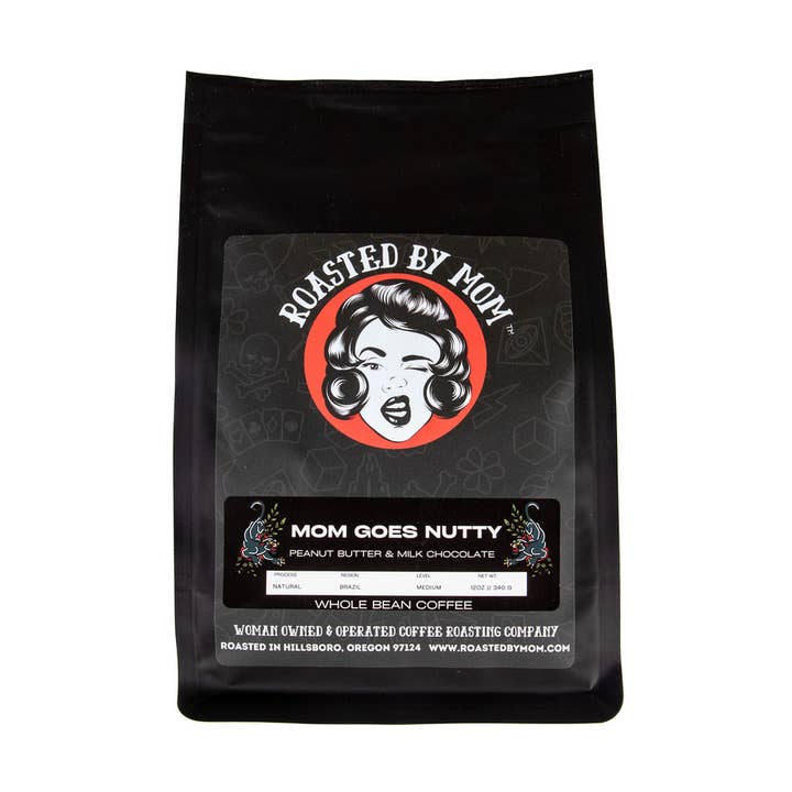 Mom Goes Nutty! Medium Roast for wholesale by Roasted By Mom Coffee