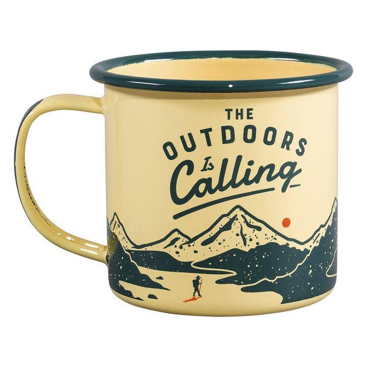 Designworks Collective - Wholesale Coffee Mug - Gentlemen's Hardware Enamel Mug - The Outdoors Is Calling