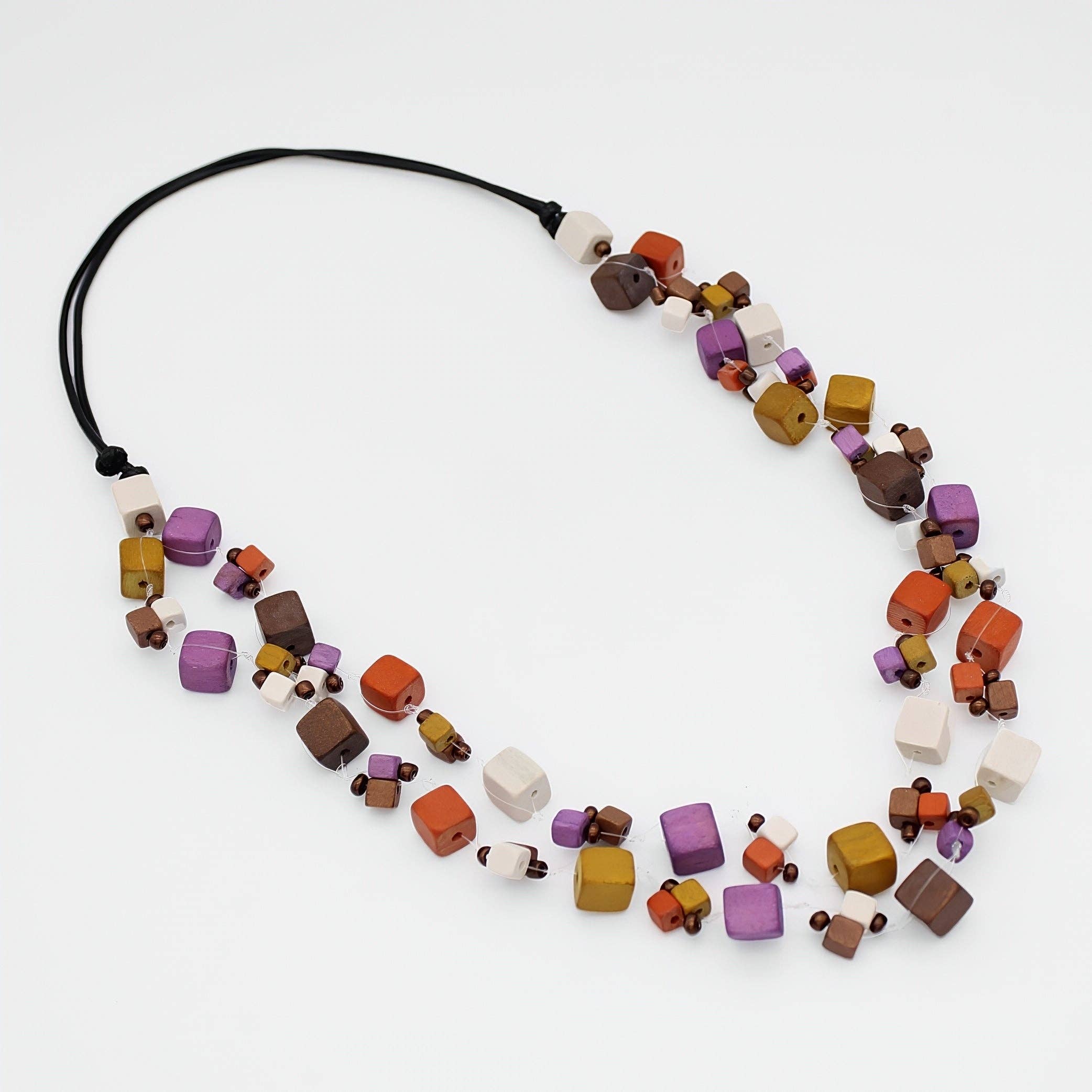 Sylca Designs - Wholesale Beaded/Pearl Necklace - Shades of Pink Lia Floating Bead Necklace2