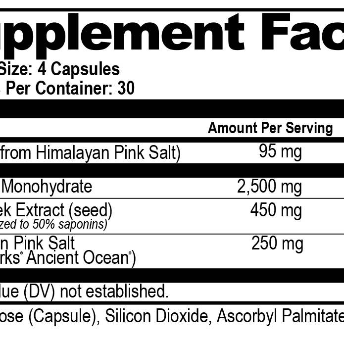 Natural Stacks - Wholesale Oral Supplement/Vitamin - Creatine+ Oral Supplement with Himalayan Salt & Fenugreek2