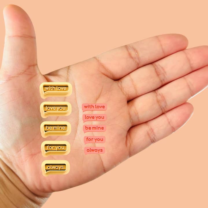 love message pack Valentines Cutter for wholesale by Roussell Prints and Demand LLC