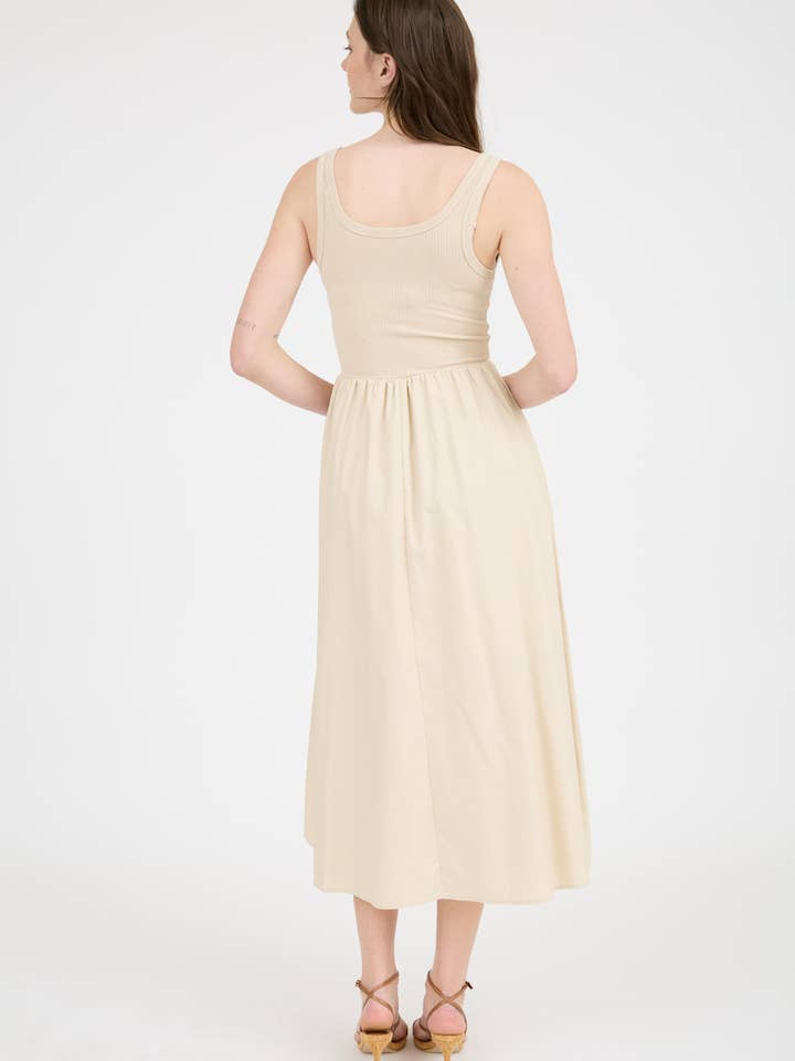 Blu Pepper - Wholesale Dress - Women's - MIX MEDIA TANK MIDI DRESS