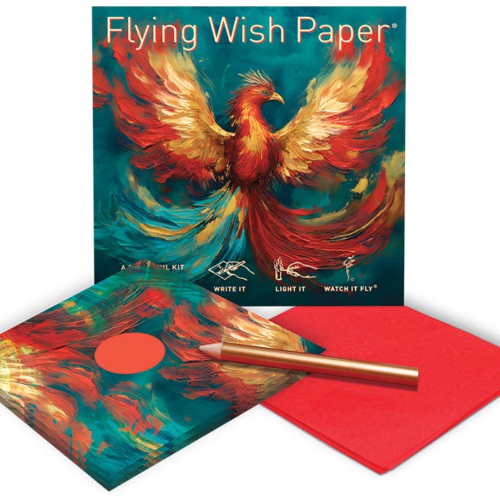 FLYING WISH PAPER ® - Wholesale Meditation supplies - PHOENIX — Flying Wish Paper® Standard Mini WISHING KIT™2