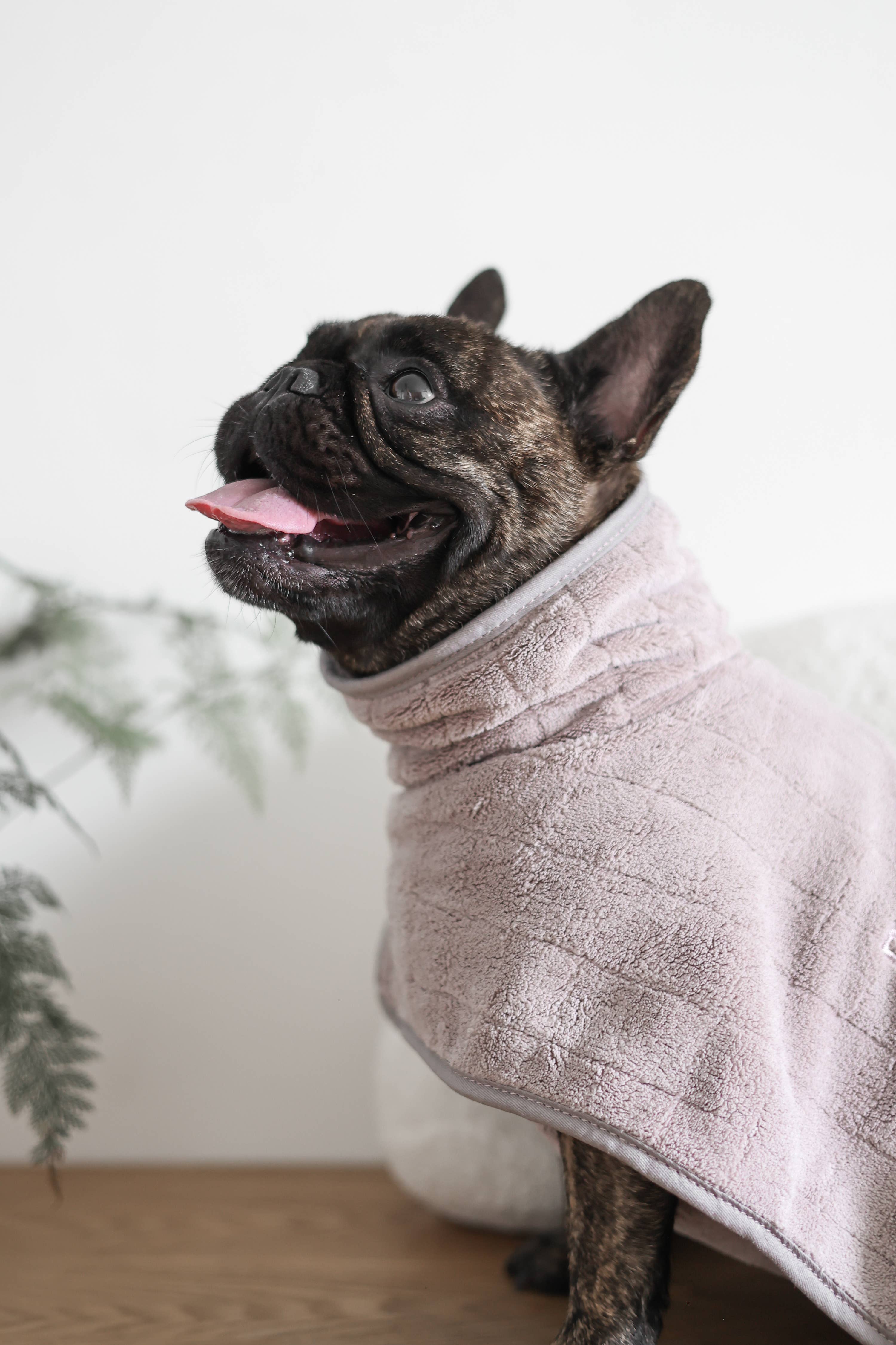 plum Baby Fleece Bathrobe//DOG CLOTHING//APPAREL for wholesale on Faire3