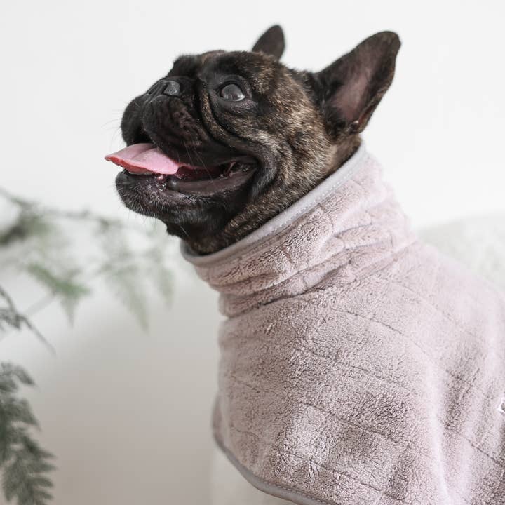 plum Baby Fleece Bathrobe//DOG CLOTHING//APPAREL for wholesale on Faire3