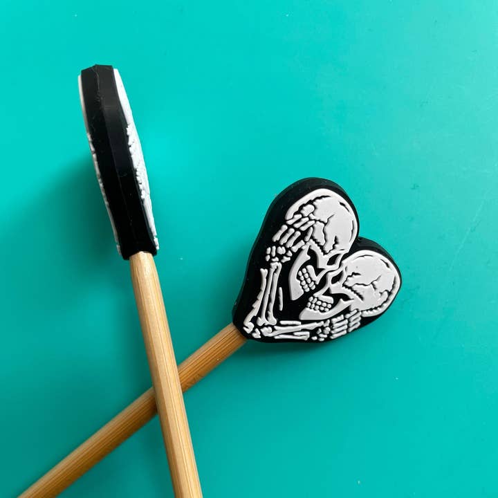 Goth Valentine Halloween Skeleton Heart Couple Gift for wholesale by Comma Craft Co