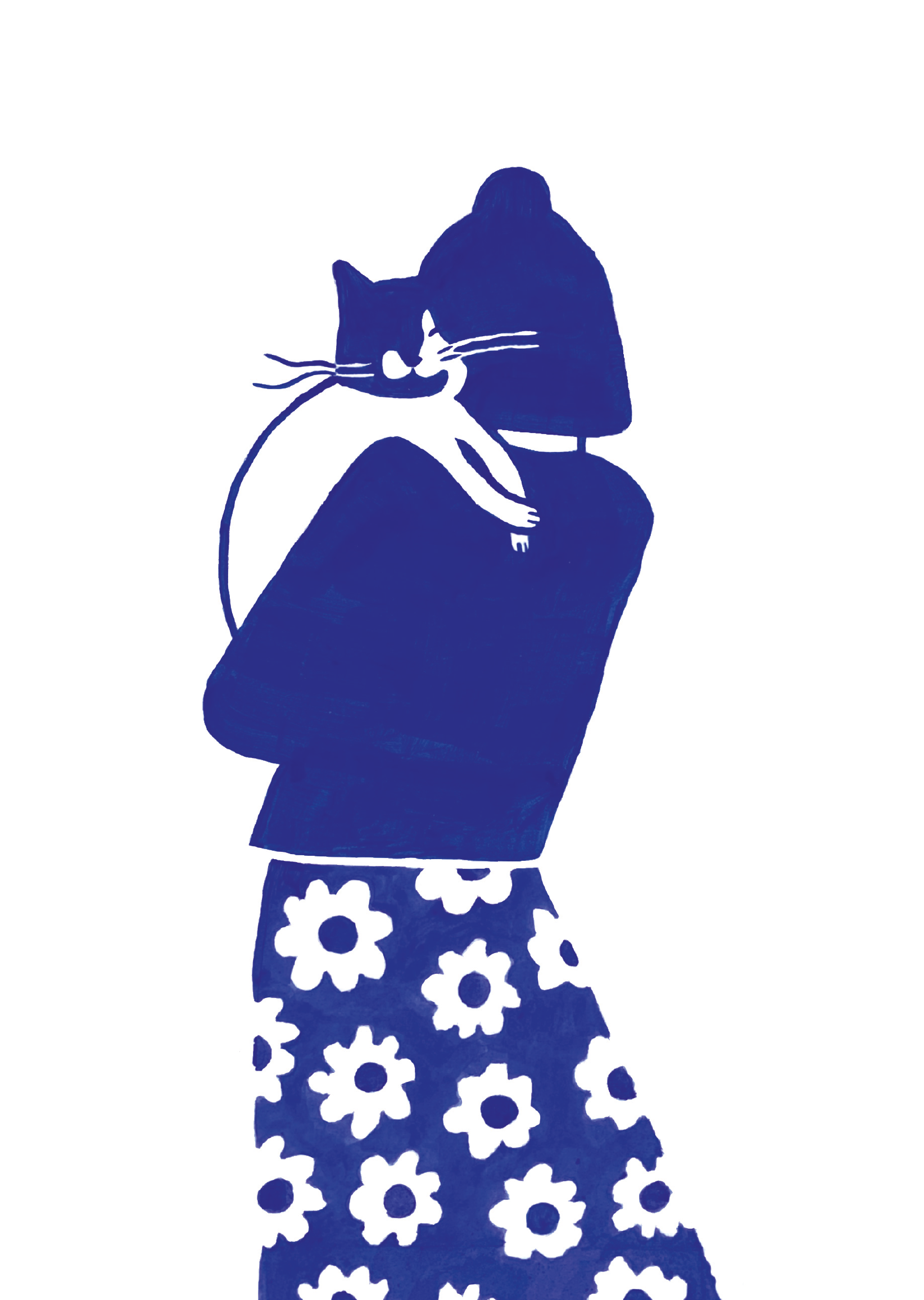 Atelier Titi Ellen de Bruijn - Vendita all'ingrosso Stampa artistica - Una donna e il suo prezioso gatto3