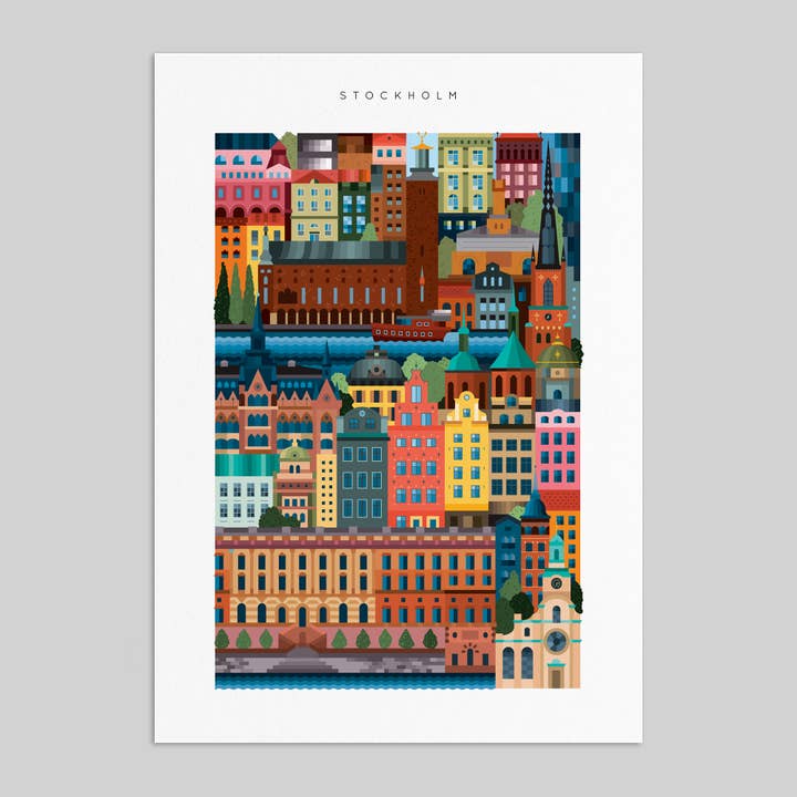 Stockholm A3 Blockprint for wholesale by The City Works