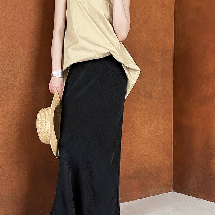 Marayn - Wholesale Skirt - Women's - 2025 NEW French Satin Mermaid Skirt Chic Autumn Elegance