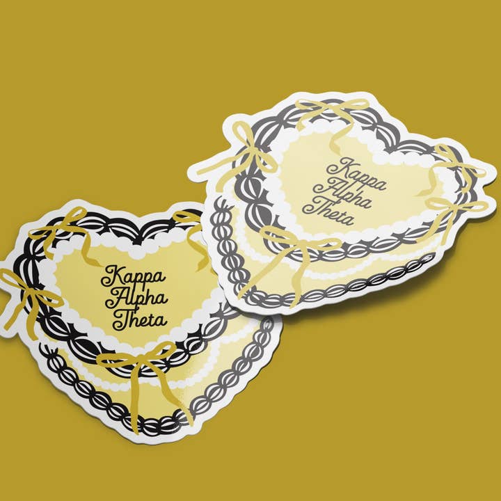 Kappa Alpha Theta Omega Sticker - Cake for wholesale by Aspen and Lark