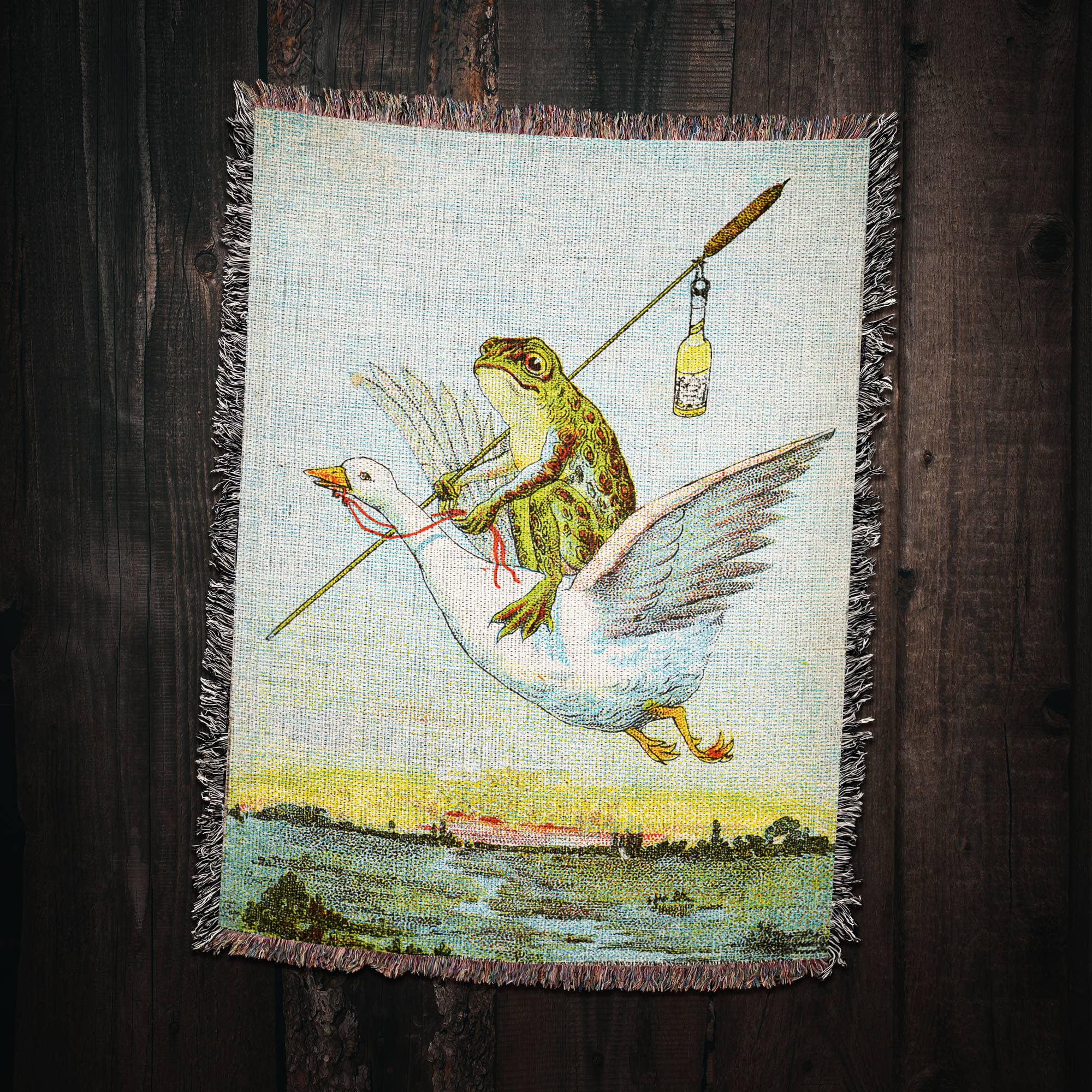 Killer Goods • Woven Blankets, Gifts, Home Decor – Manta para sofá por atacado – Manta Arrog Vintage em Ganso Voador Tecido6