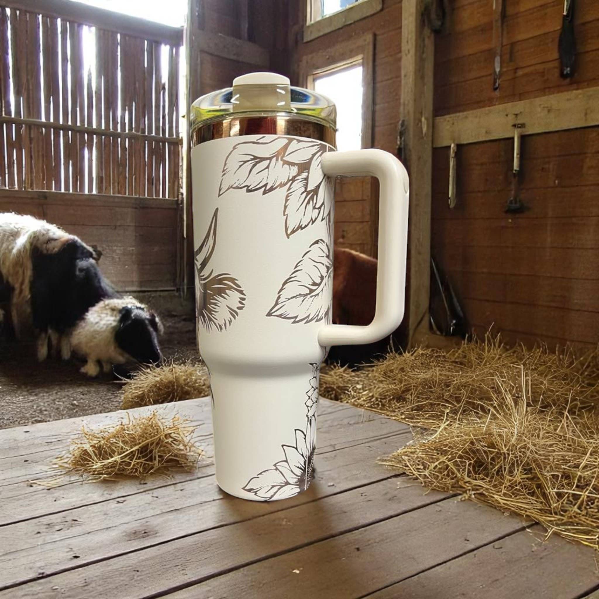 Handmadeohio - Wholesale Insulated mug/tumbler - Highland Cow Tumbler 40oz Laser Engraved Vacuum Insulated 2