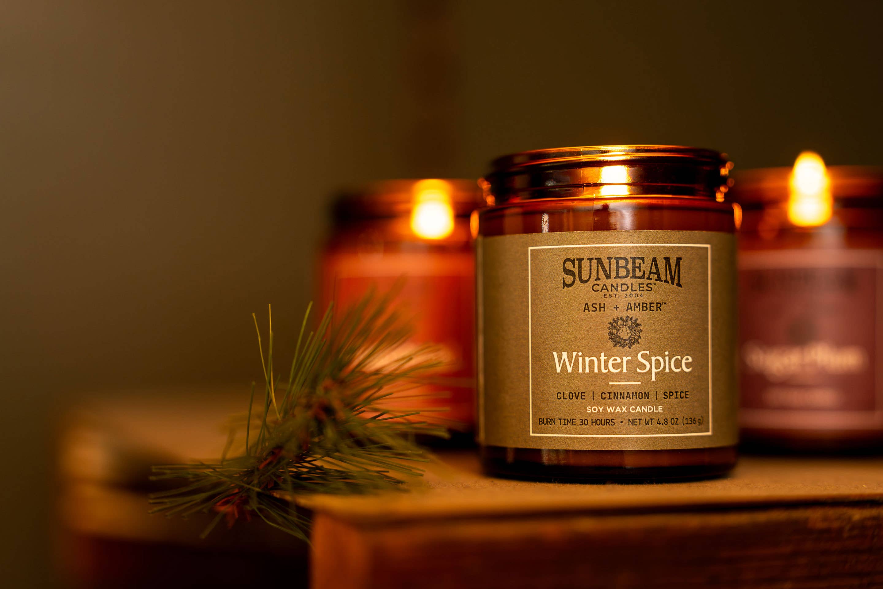 Sunbeam Candles, Inc - Wholesale Jar/Filled Candle - Winter Spice - Clove | Cinnamon | Spice (4 jars/case)1