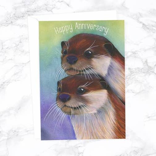 Happy Anniversary (Otters) for wholesale by Alasse