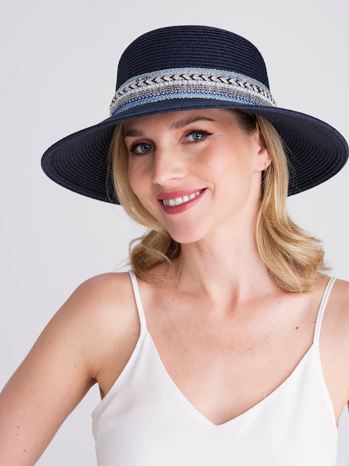 Lopez Hat - Marineblå for engroshandel hos Pia Rossini Ltd