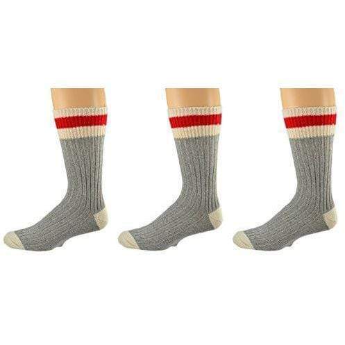 Sierra Socks – wholesale Socks – Men's – Wool Striped Boot Work Men's 3 Pair Pack Socks M6400
