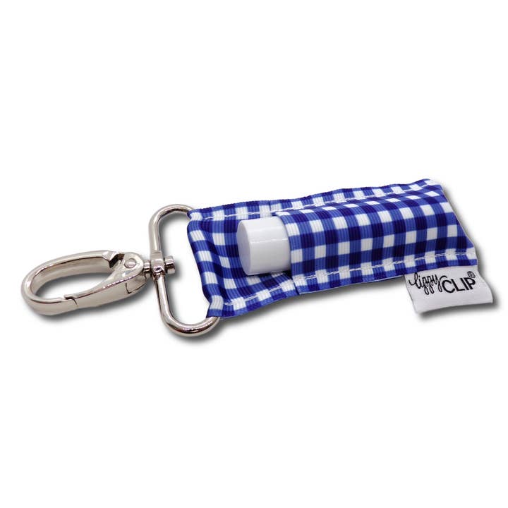 Porta-bálsamo Labial LippyClip® Xadrez Real e Branco por atacado de LippyClip Lip Balm Holder