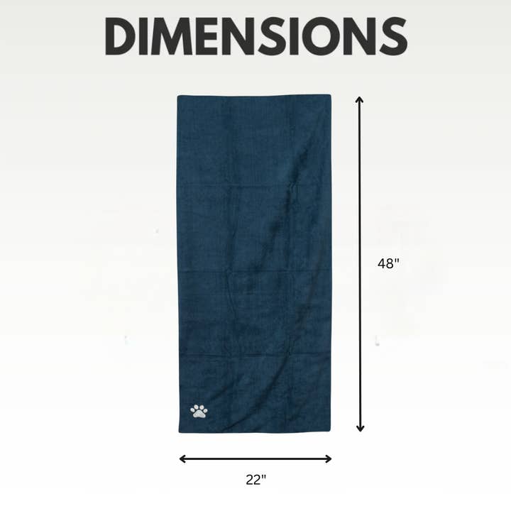 Jojo Modern Pets - Wholesale Pet towel –Dog - Quick Drying Microfiber Dog Bath Towel with Paw Print (Blue)4