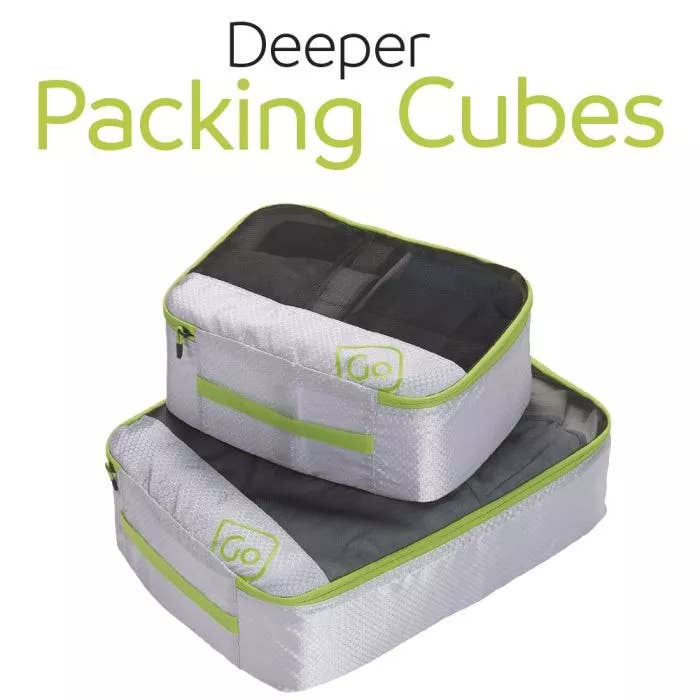 Go Travel Set of 2 Deeper Packing Cubes (Green) for wholesale by Go Travel