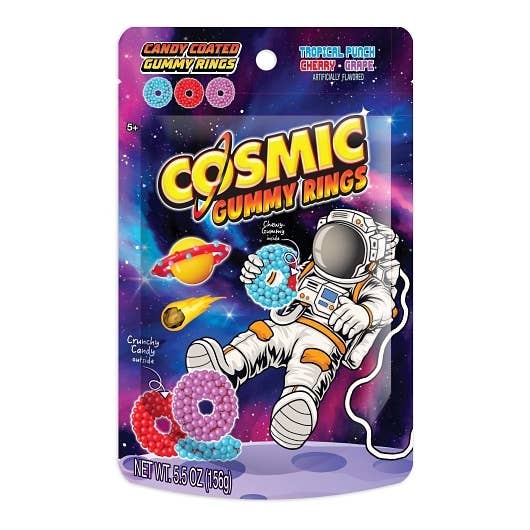 Long Island Candy Factory - Wholesale Gummy - Cosmic 5.5 Oz Gummy Rings Multi Flavor0