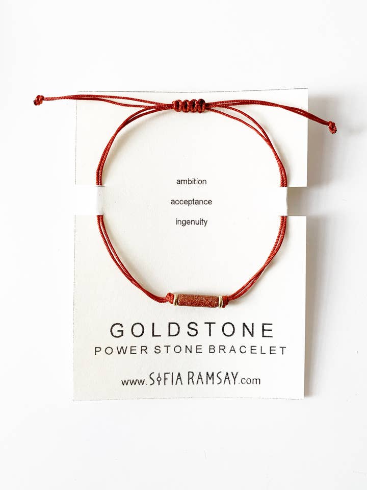 Goldstone Power Stone Bracelet - Unisex Semiprecious for wholesale by Sofia Ramsay