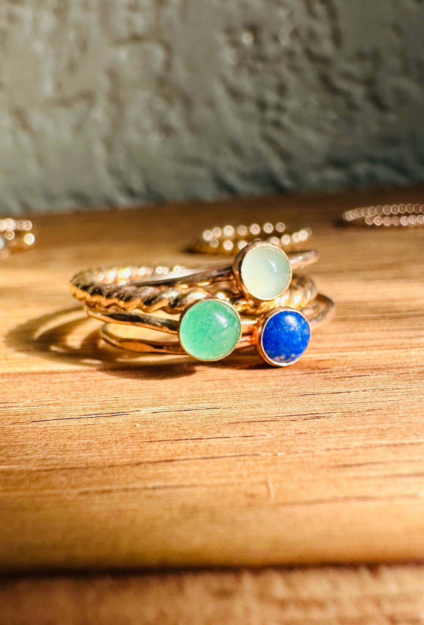 Notions of Lovely - Wholesale Multi-Stone Ring - Skinny Mini Jeweled Stacker Rings - 14k Gold Fill11
