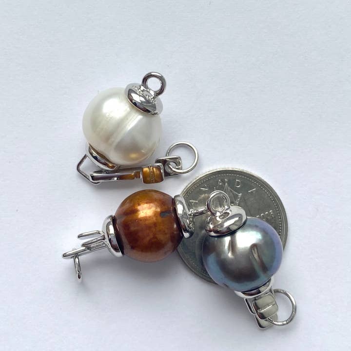 MyTreasureGem - Wholesale Clasp - Handmade Pearl Clasp Sterling Silver1