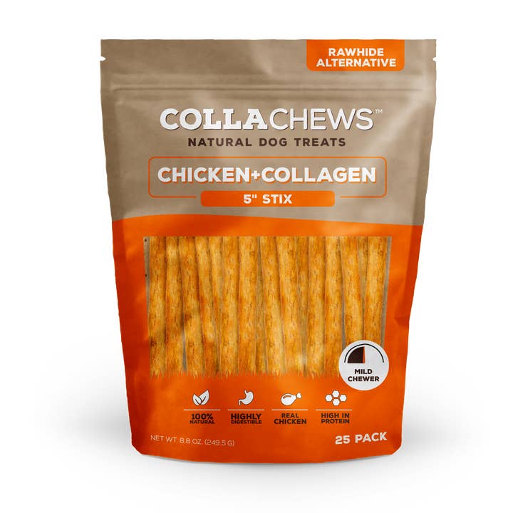 CC 5" Collagen Stix, Chicken - 25 Pack for wholesale by Alamo Pet Experts