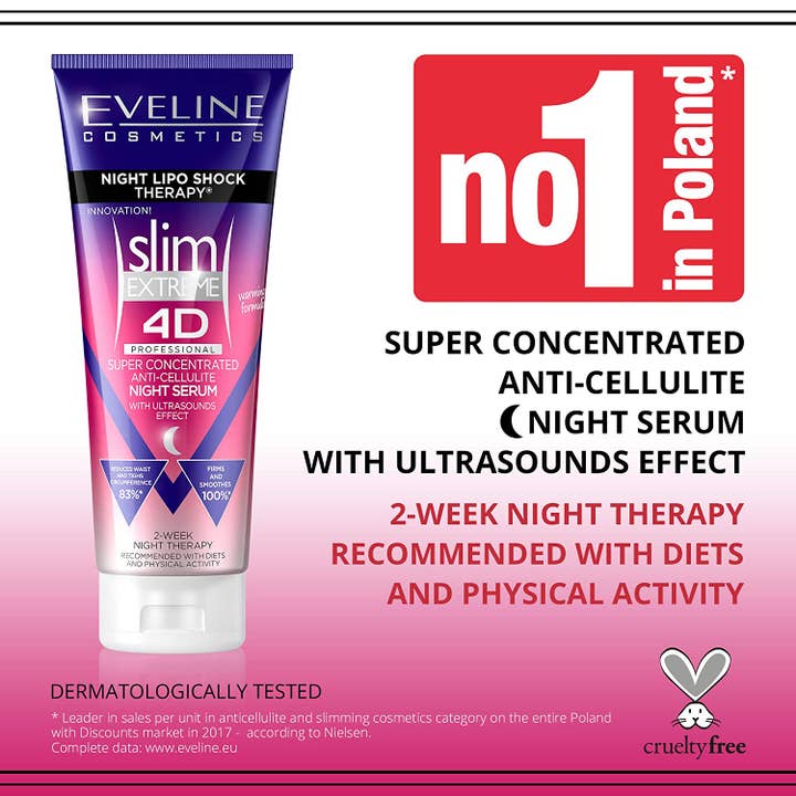 Eveline Cosmetics - Wholesale Anti-Aging Moisturizer - Slim Extreme 4D Super Concentrated Cellulite Night Cream1