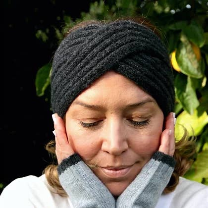 Ribbed Cashmere Headband for wholesale by Sigi Style