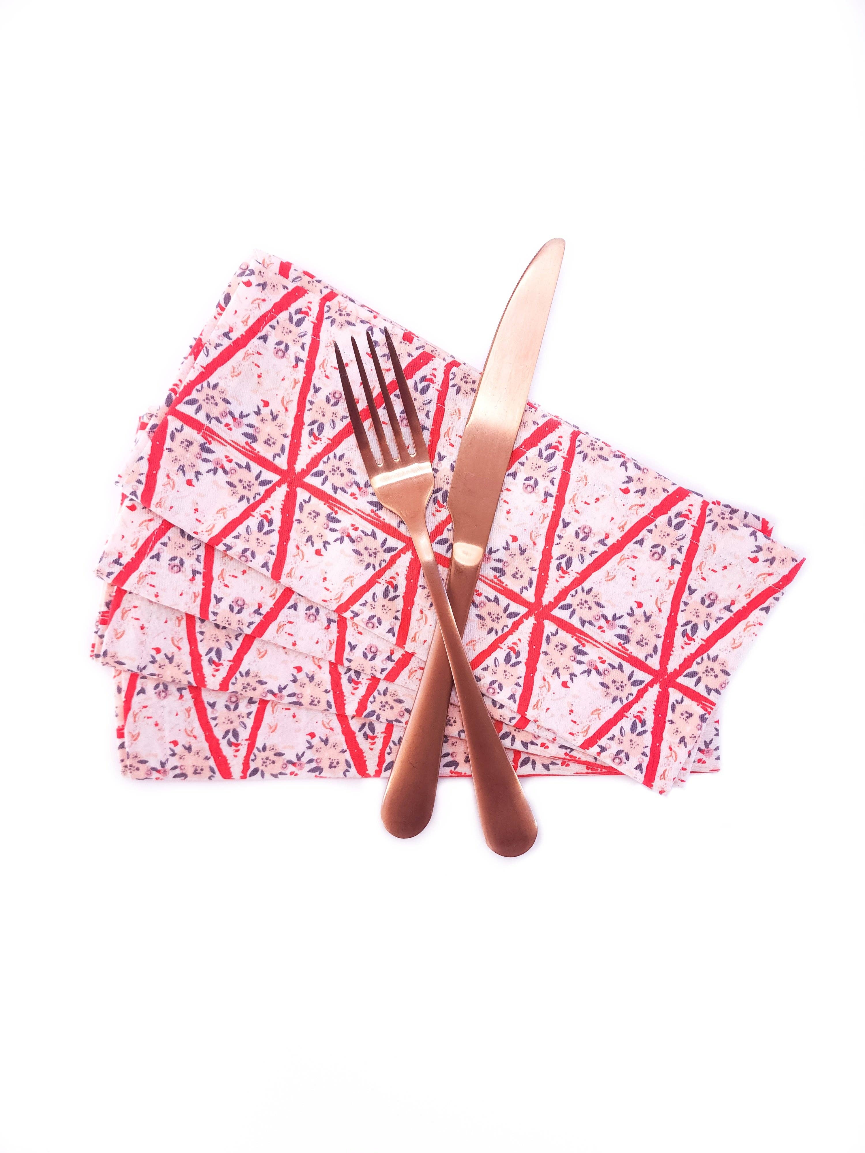 90 West Linen Co. - Wholesale Dinner & Cloth Napkin - Romantic Floral Cloth Napkins, Set of 42