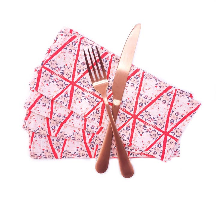 90 West Linen Co. - Wholesale Dinner & Cloth Napkin - Romantic Floral Cloth Napkins, Set of 42