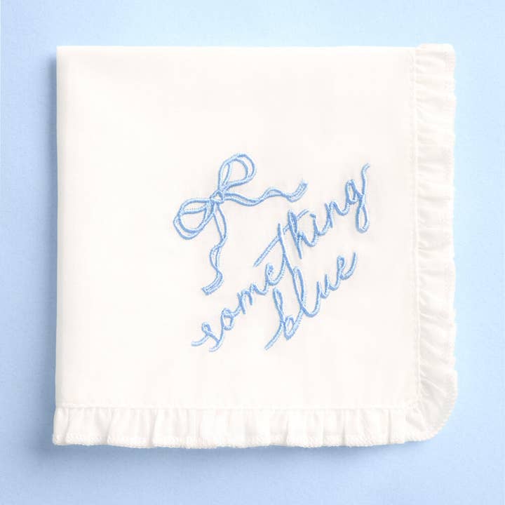 Something Blue Hanky - embroidered handkerchief, Bride Wedding Gift and other Purchase Wholesale minaudiere. Free Returns & Net 60 Terms on Faire trending on Faire.