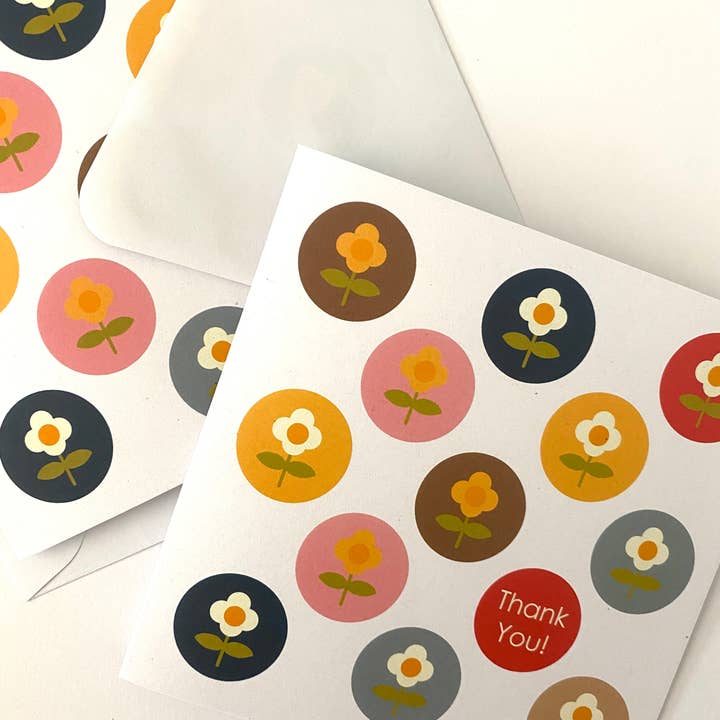 Carte de vœux rétro de remerciement pour la vente par Kathrin Legg