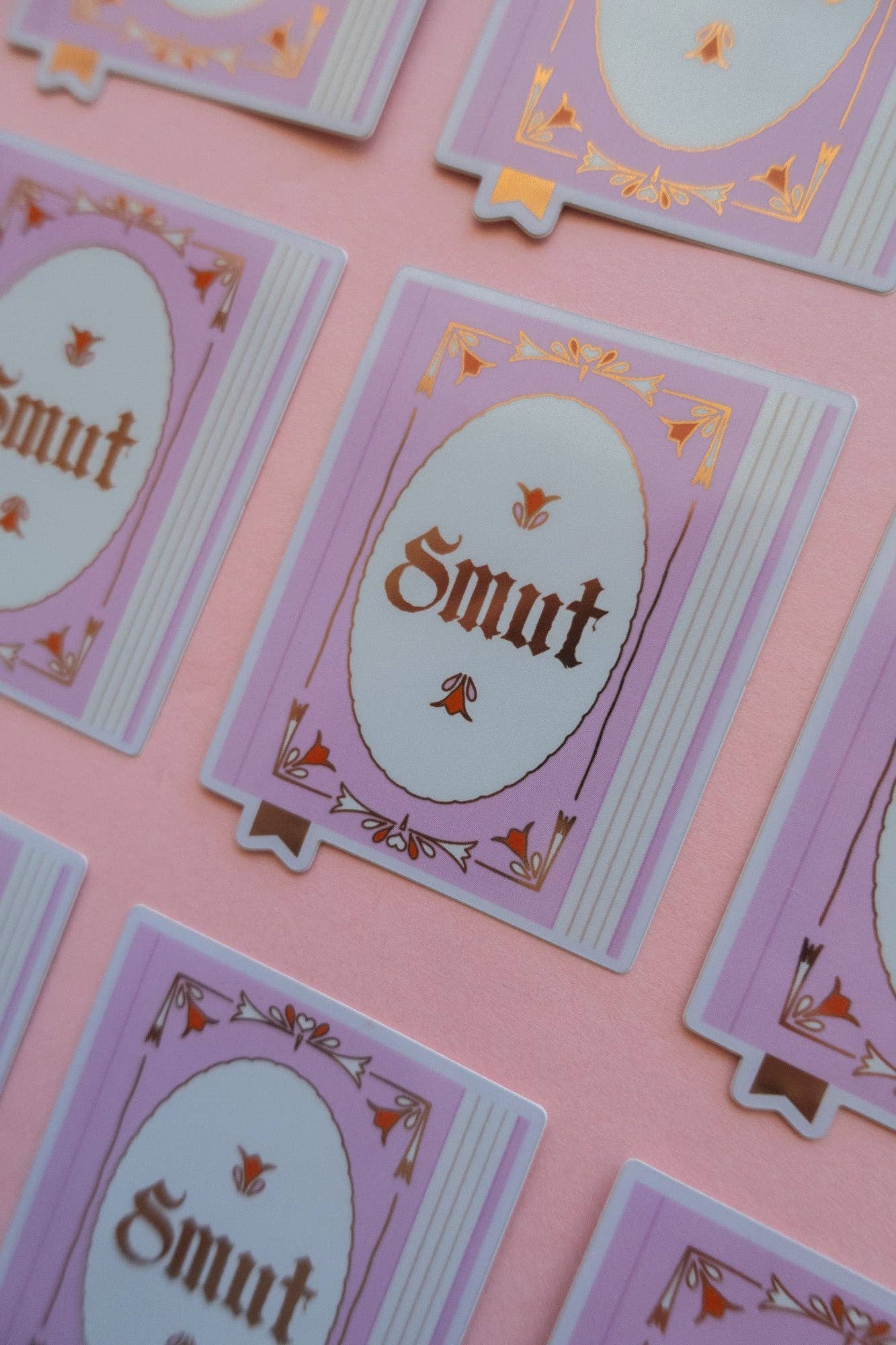 Jollie Ollie Designs - Wholesale Sticker - Smut Club Sticker [with gold foil]2