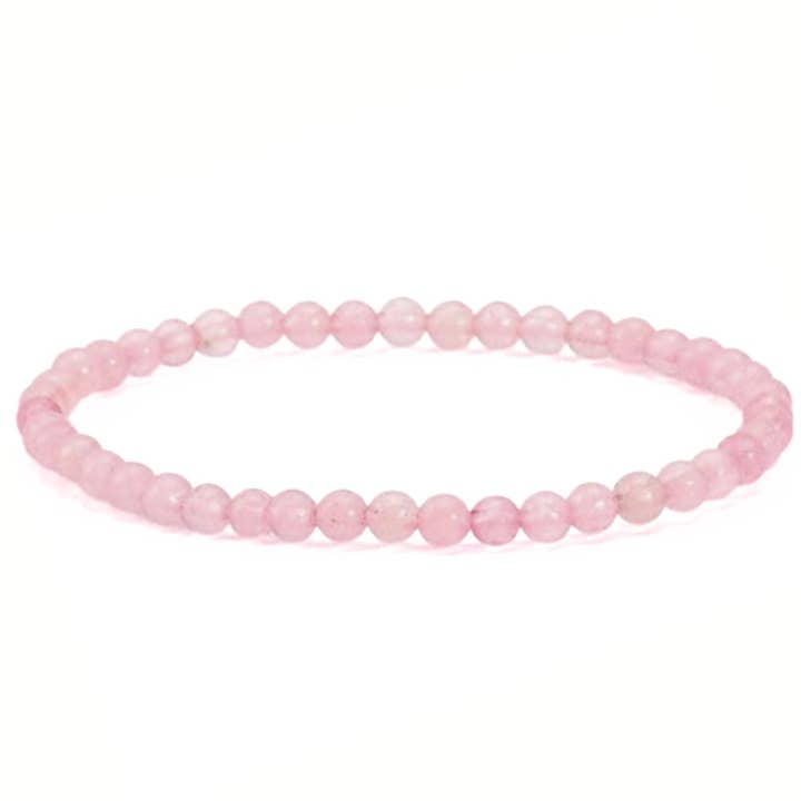 Elastisches Armband aus natürlichem Rosenquarz, 4 mm für den Großhandel von Tendances perles