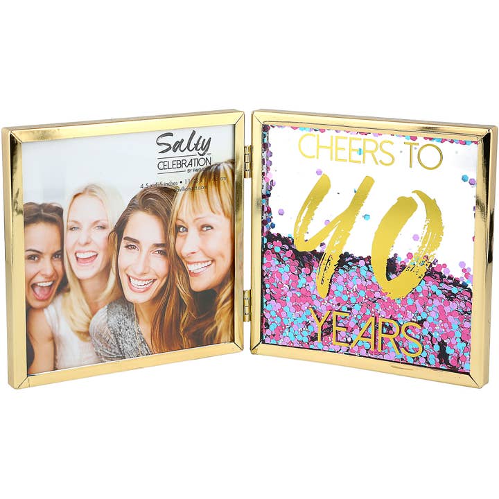 Cheers to 40 - 4.75" Hinged Sentiment Frame for wholesale by Pavilion