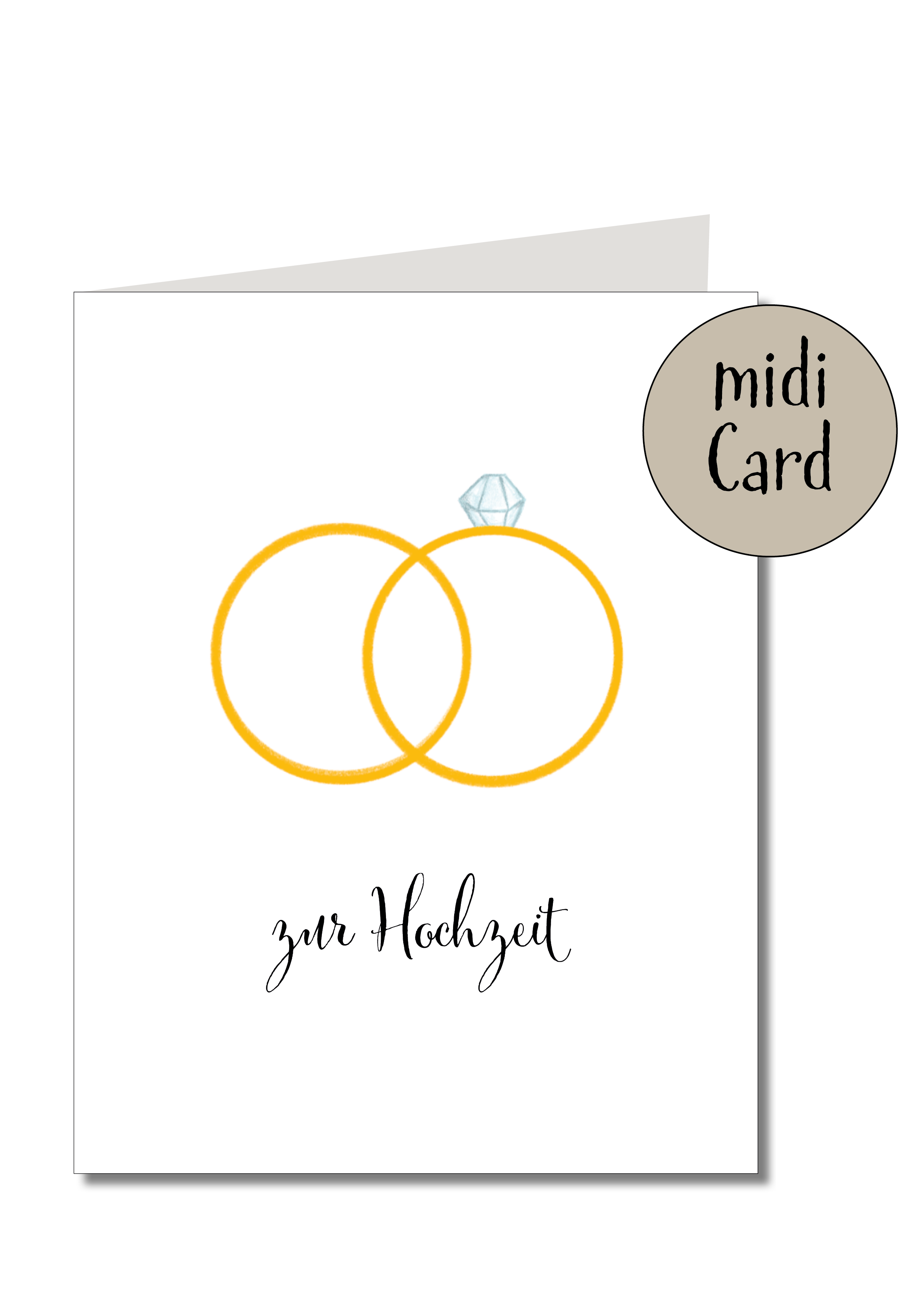 KEITCARDS - Wholesale Wedding Card - Midikarte Klapp zur Hochzeit0