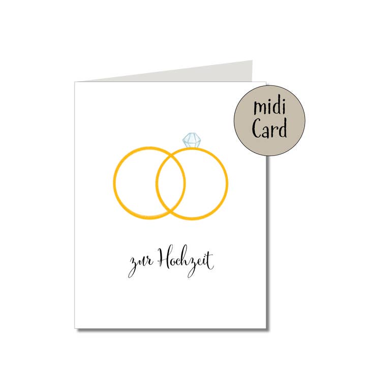 KEITCARDS - Wholesale Wedding Card - Midikarte Klapp zur Hochzeit