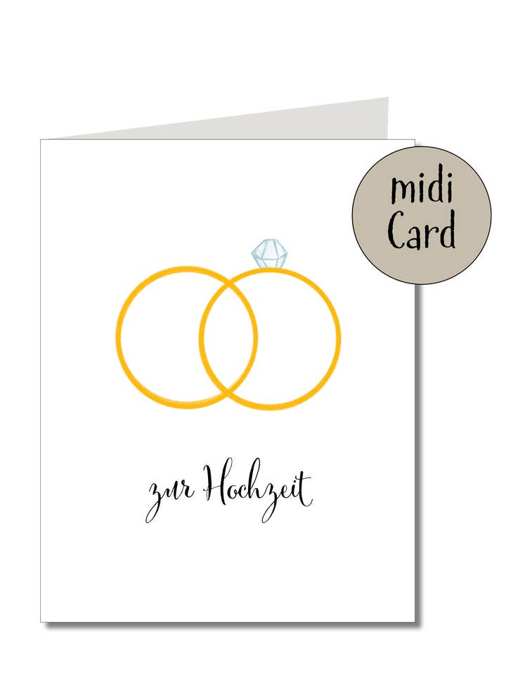 Midikarte Klapp zur Hochzeit for wholesale by KEITCARDS