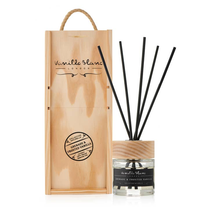 Grenade & Frosted Vanilla Natural Reed Diffuser for wholesale by Vanilla Blanc Ltd